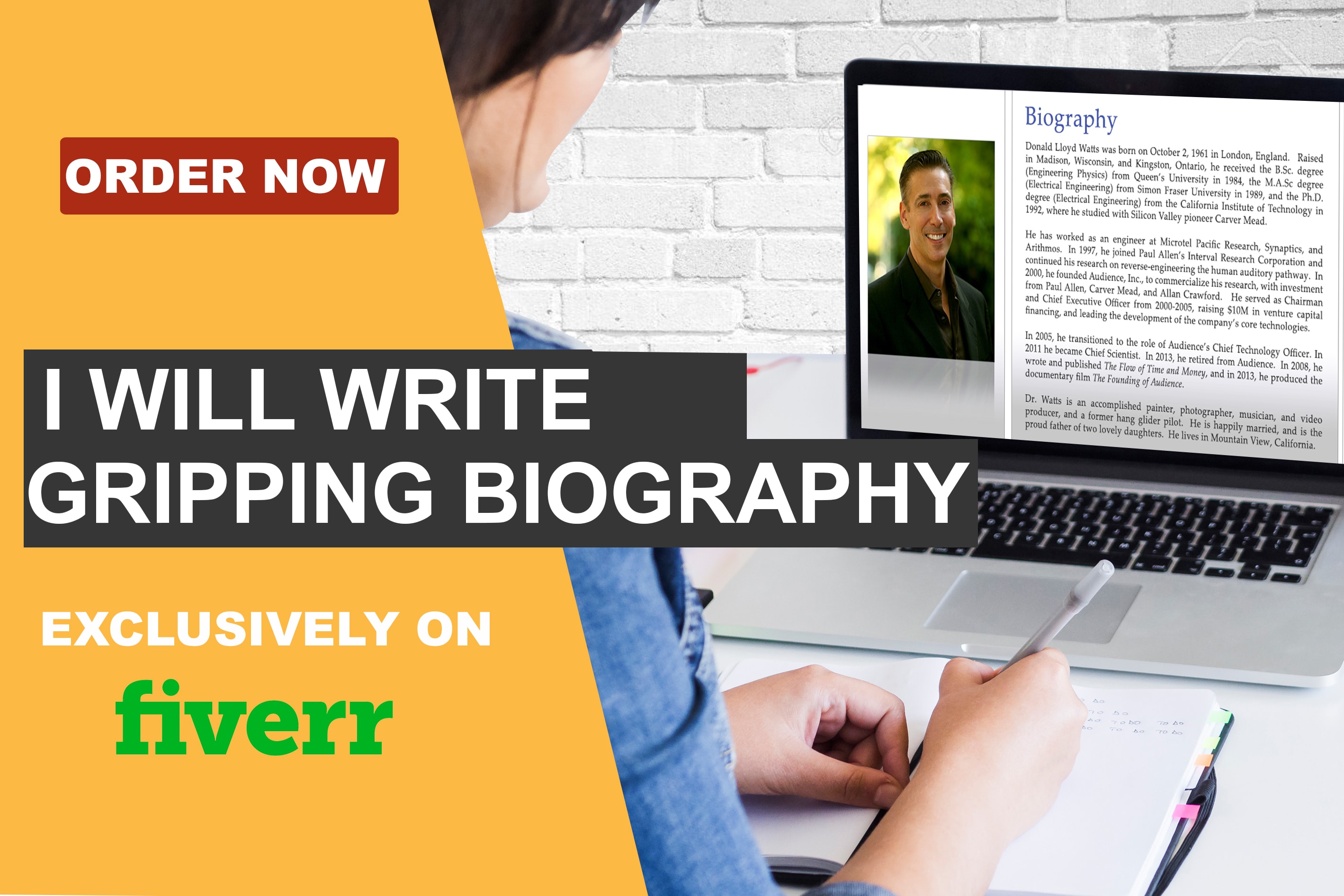 Write an influential and gripping author bio by Chizzywrites  Fiverr