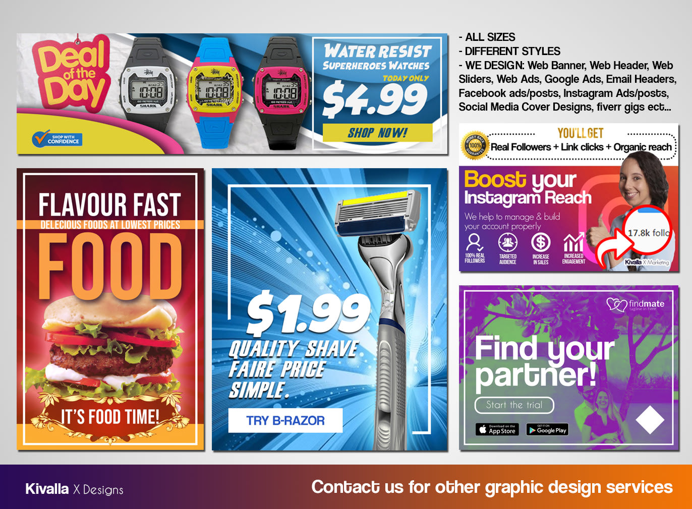 Design A Creative Banner Ad Flyer Header Cover By Kivalla