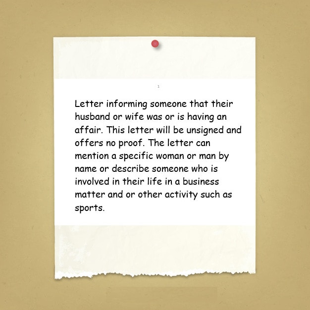Anonymous Letter To Wife Of Cheating Husband - Infoupdate.org