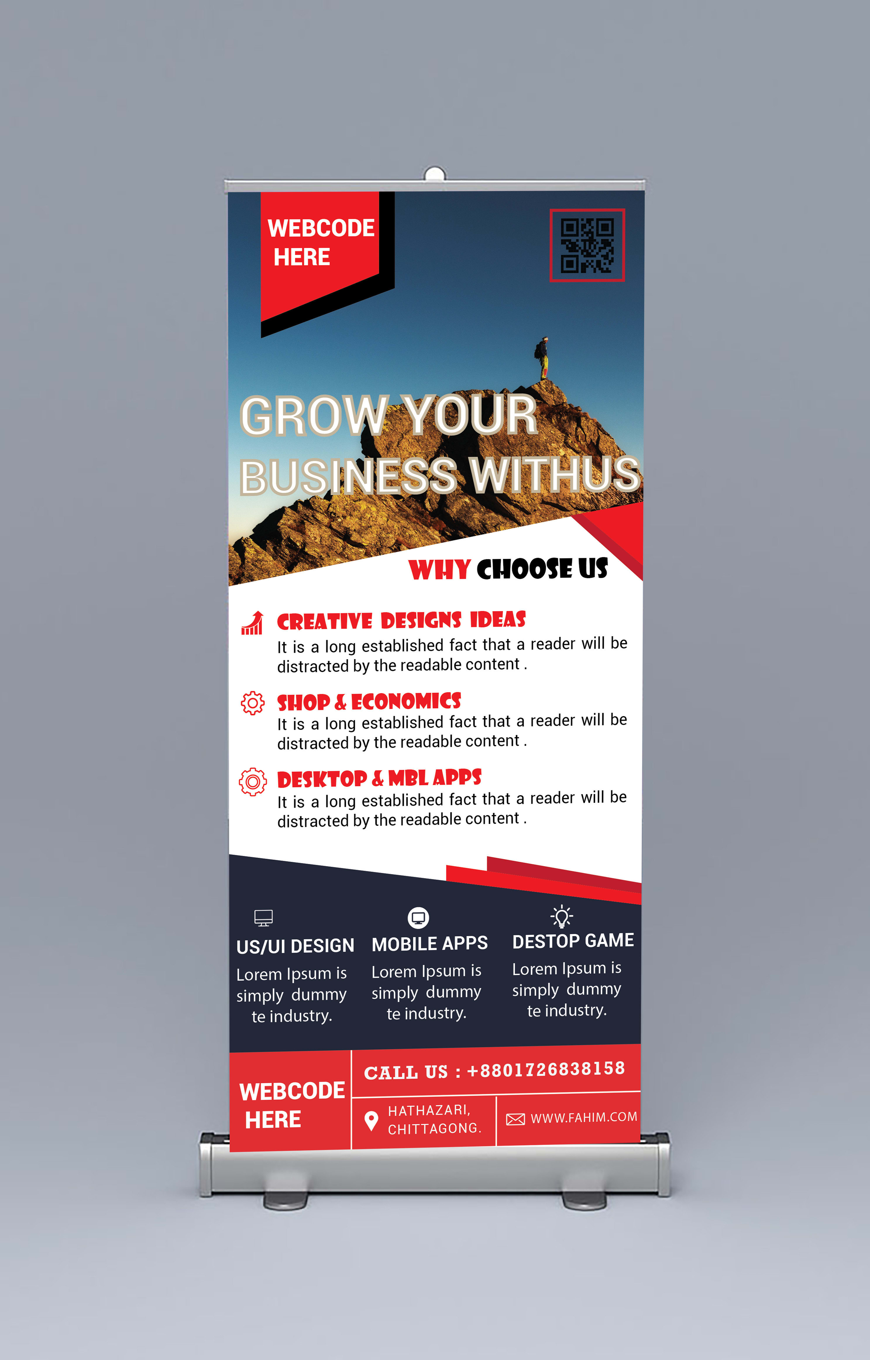 Do Amazing Roll Up Banner Design By Fahimtalokder