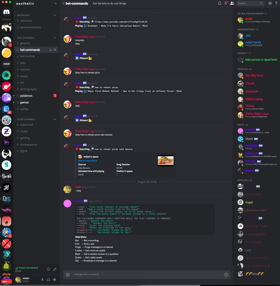 Create A Custom Discord Bot For Your Server By Owen Rummage