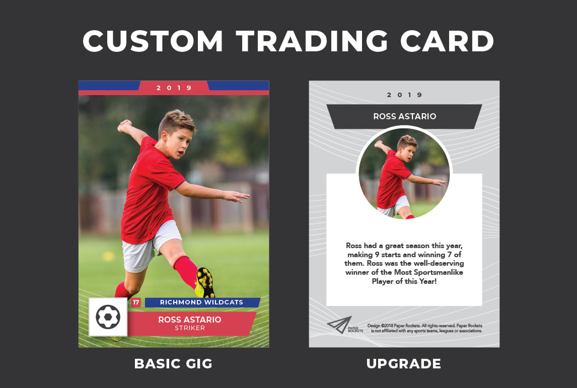 Design your soccer trading card by Paperrockets  Fiverr With Soccer Trading Card Template