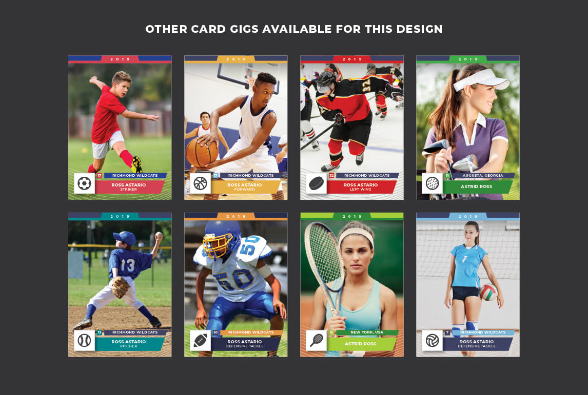 Design your sports trading card by Paperrockets  Fiverr With Soccer Trading Card Template