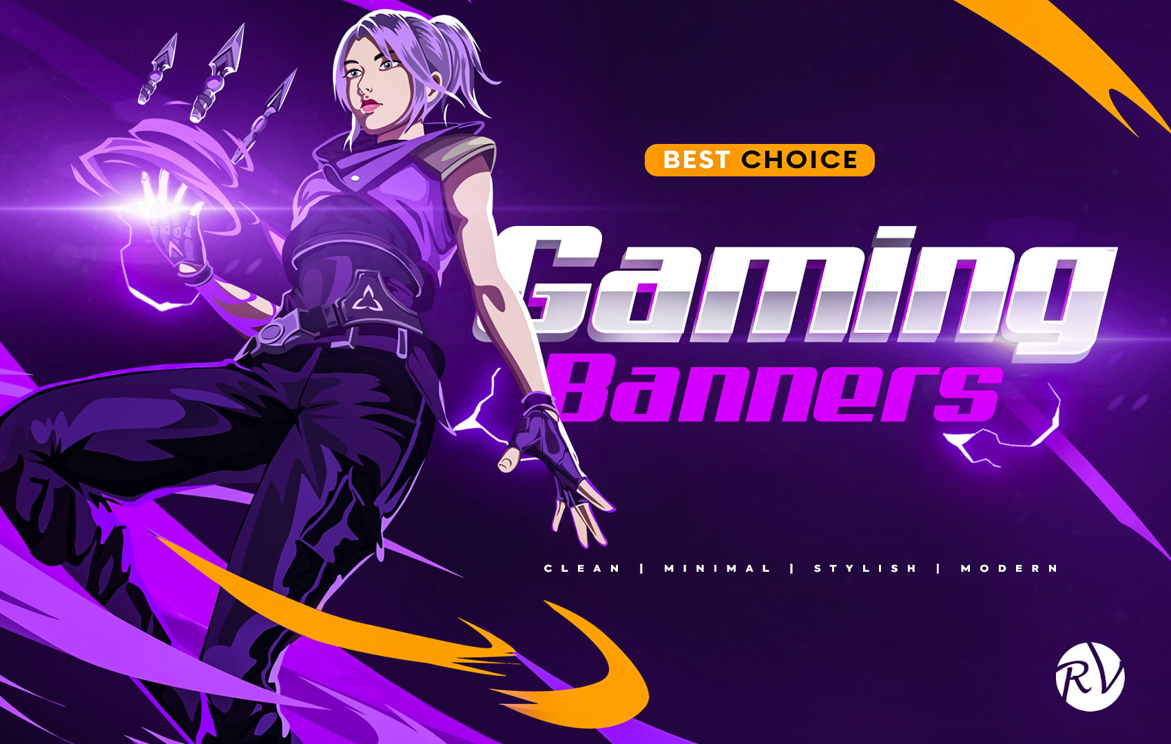 Gaming and Streaming  Banner Template - Mediamodifier