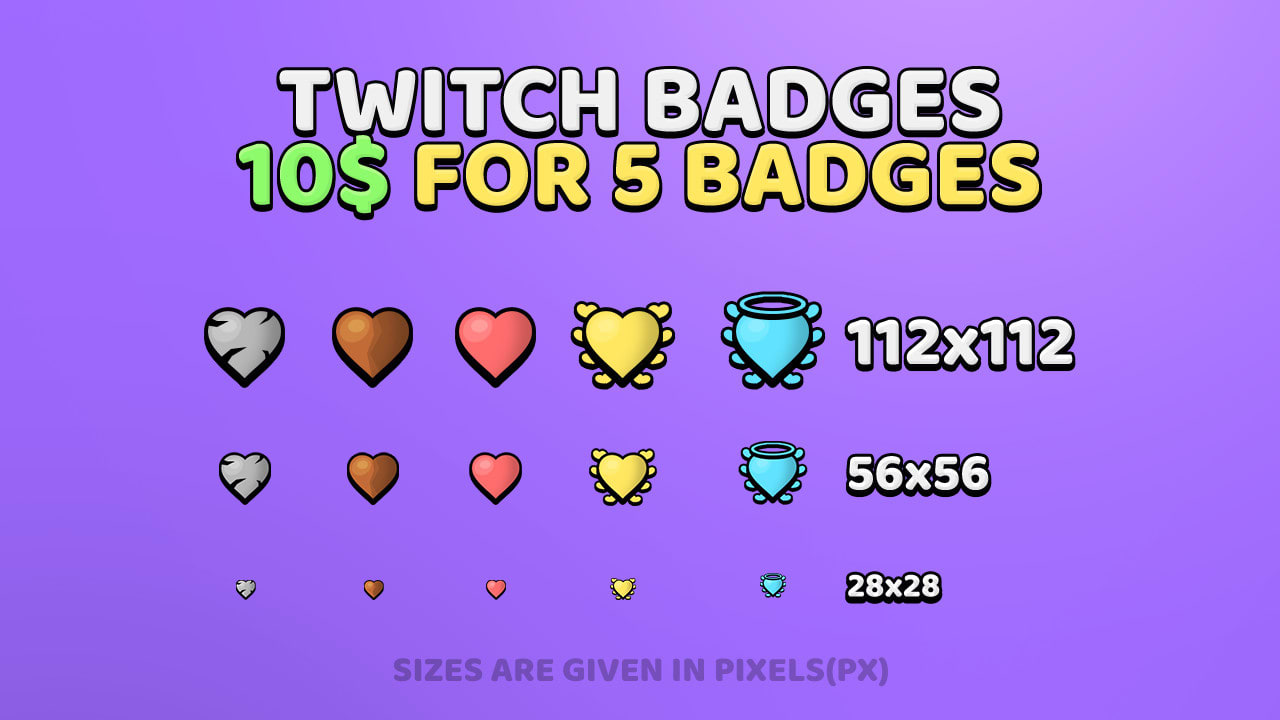 Create professional twitch badges by Icyk1d