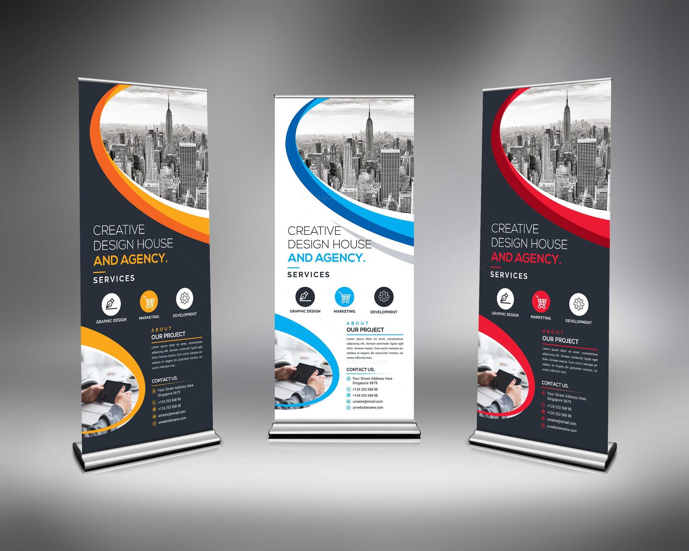 Nieuw Design roll up banner or pull up banner in 6 hours by Rizctc XR-45