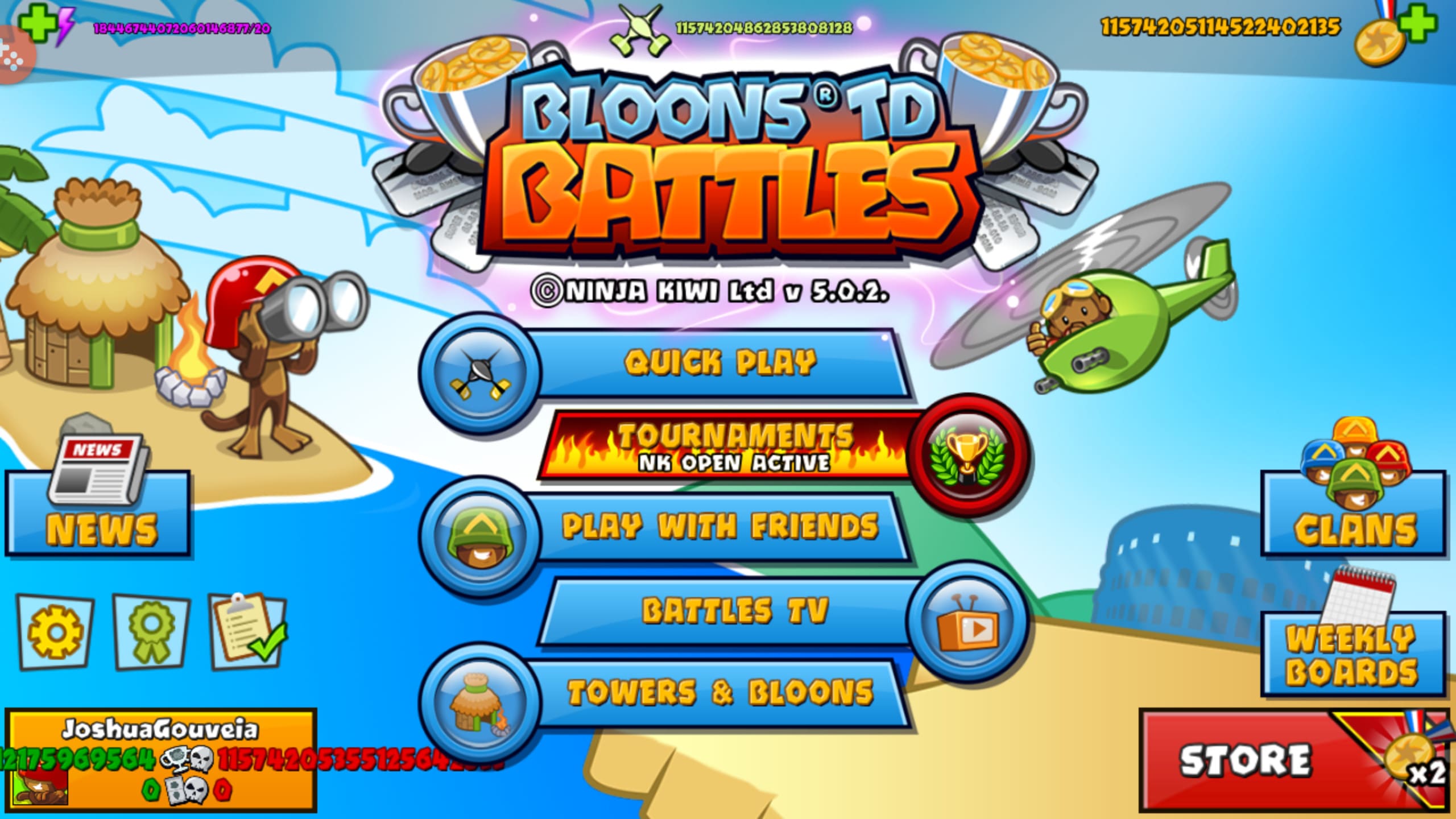 Give You A Bloons Td Battles Modded Account By Joshuagouveia