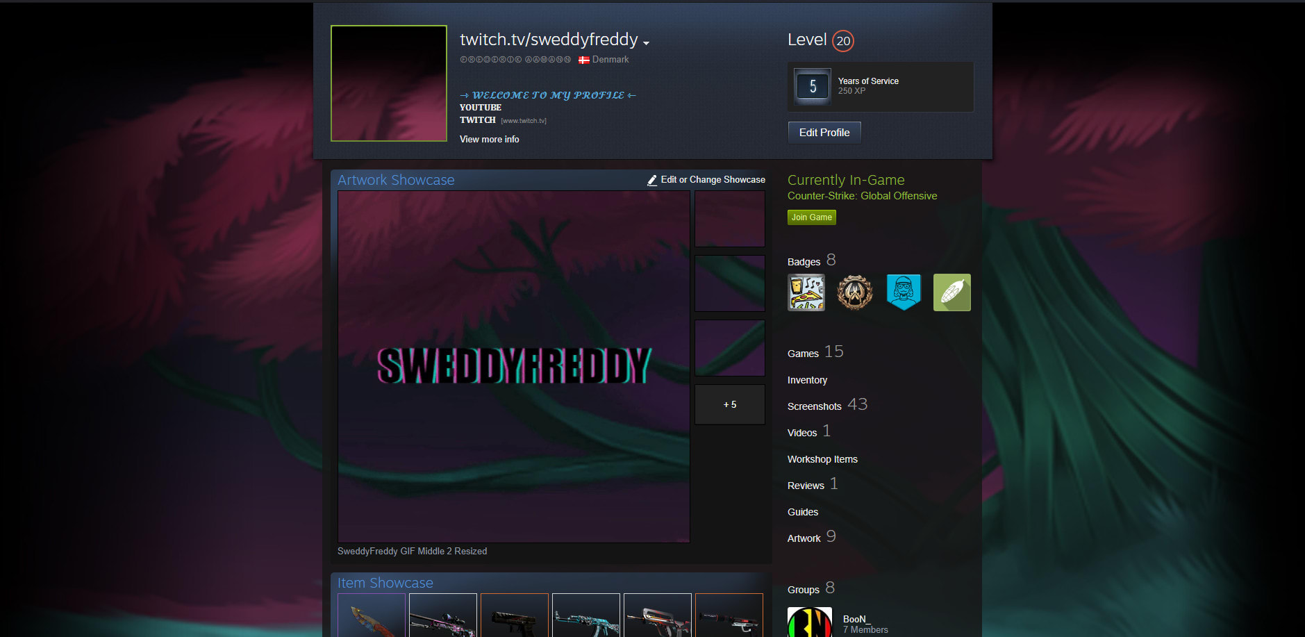 Couldn't find any good steam profile ideas so I edited one, I'm so