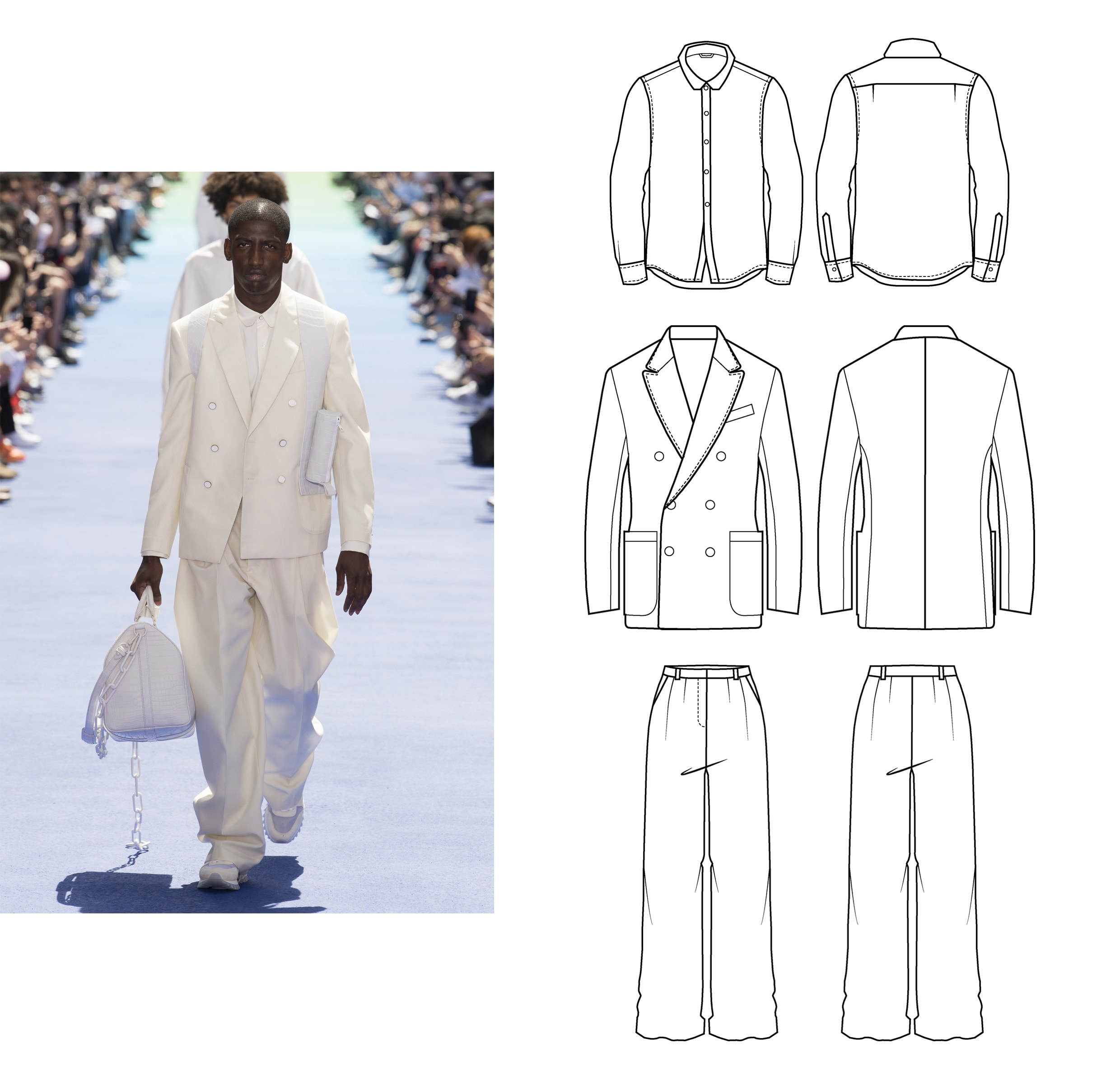 Menswear 2025 flat sketches