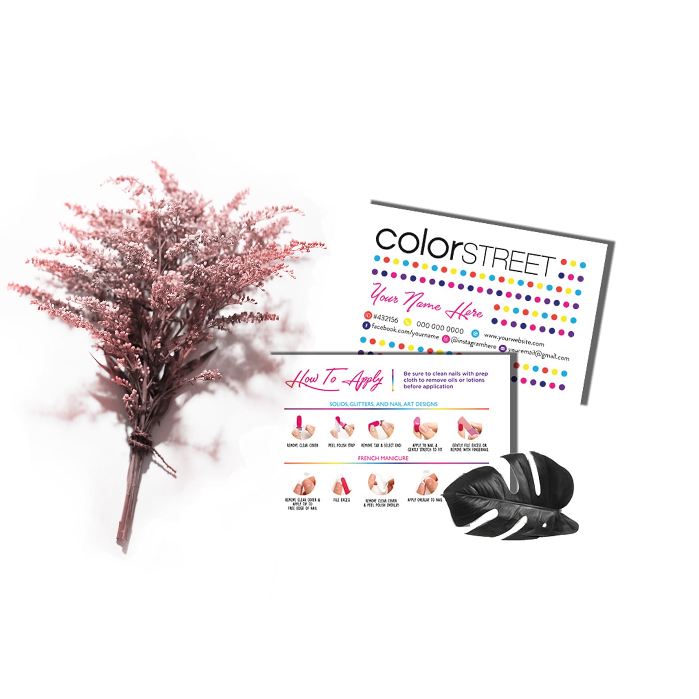 Design Color Street Business Card For Nail Stylists By Lovelybusiness