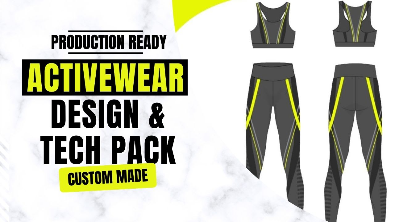 Create activewear fitness design and tech pack by Acastrase