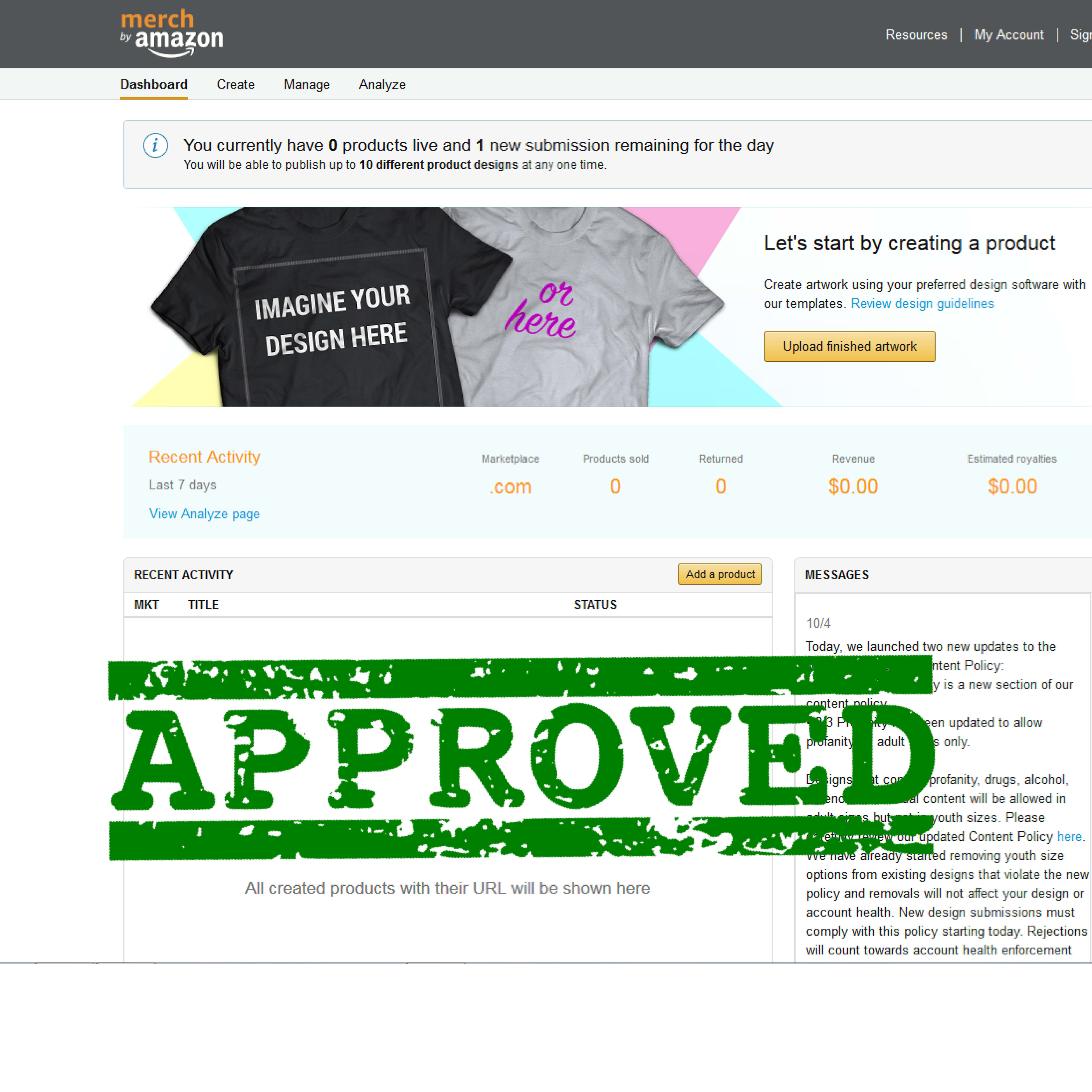 amazon merch approval