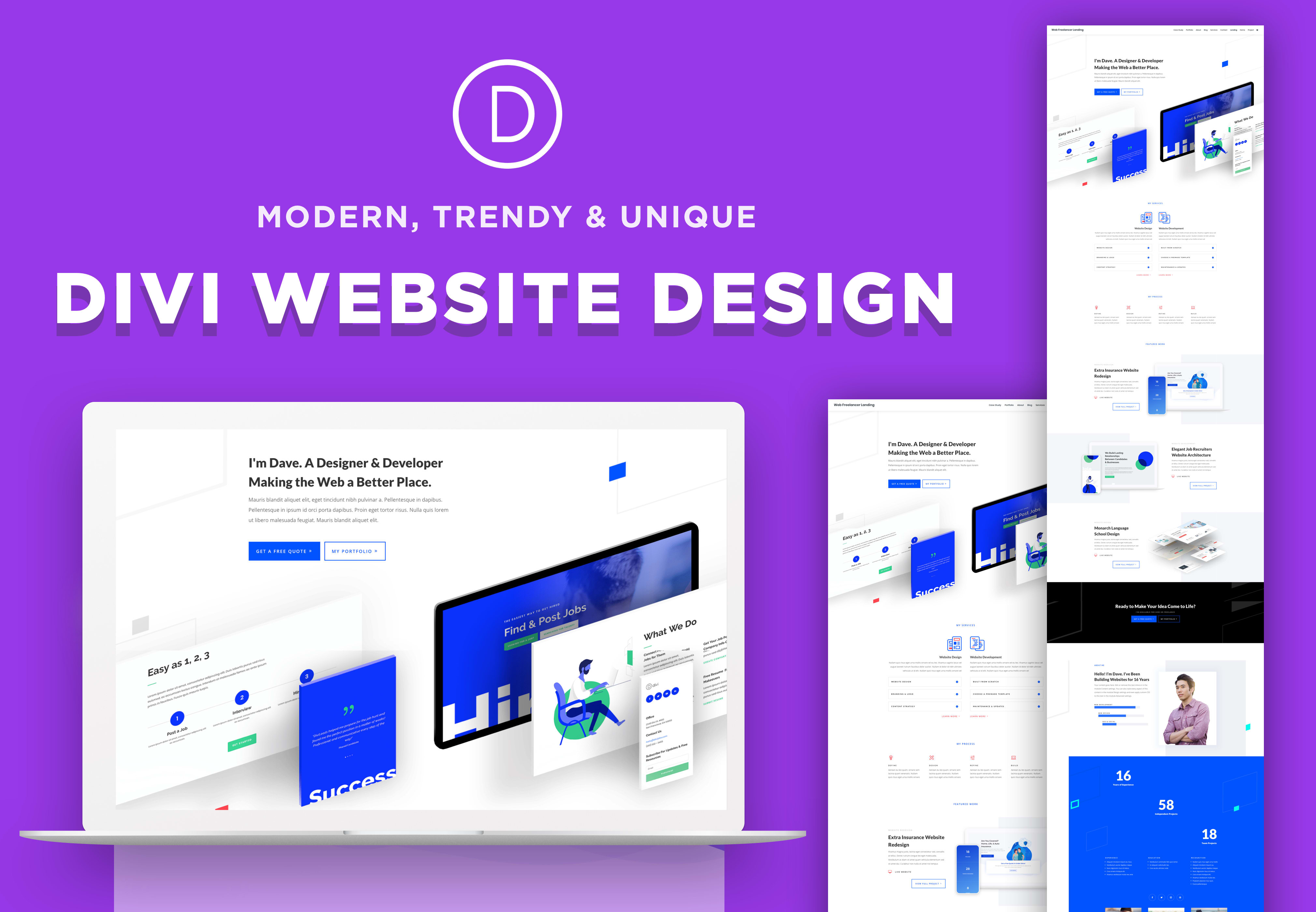 Concevoir et créer un site web wordpress divi unique