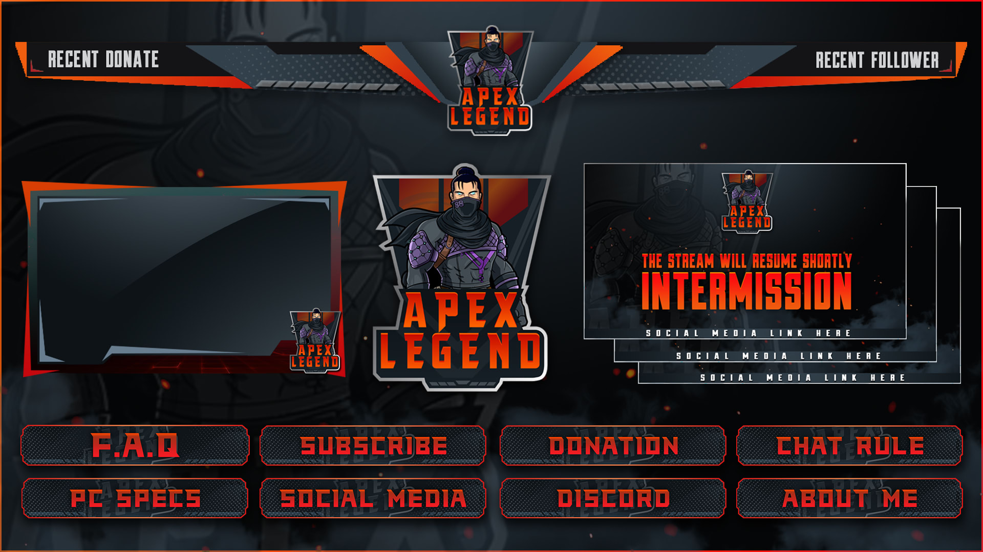 Design Mascot Logo And Esports Twitch Overlay By Spectre Graphic