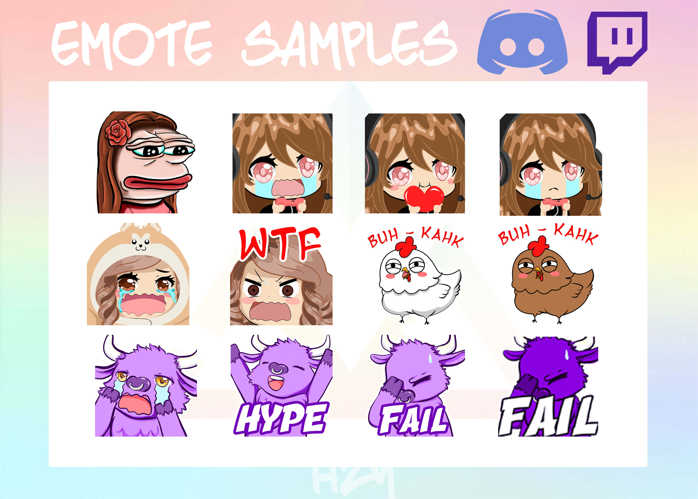 15 OHSHC Hikaru STATIC Emotes for Twitch  Discord 