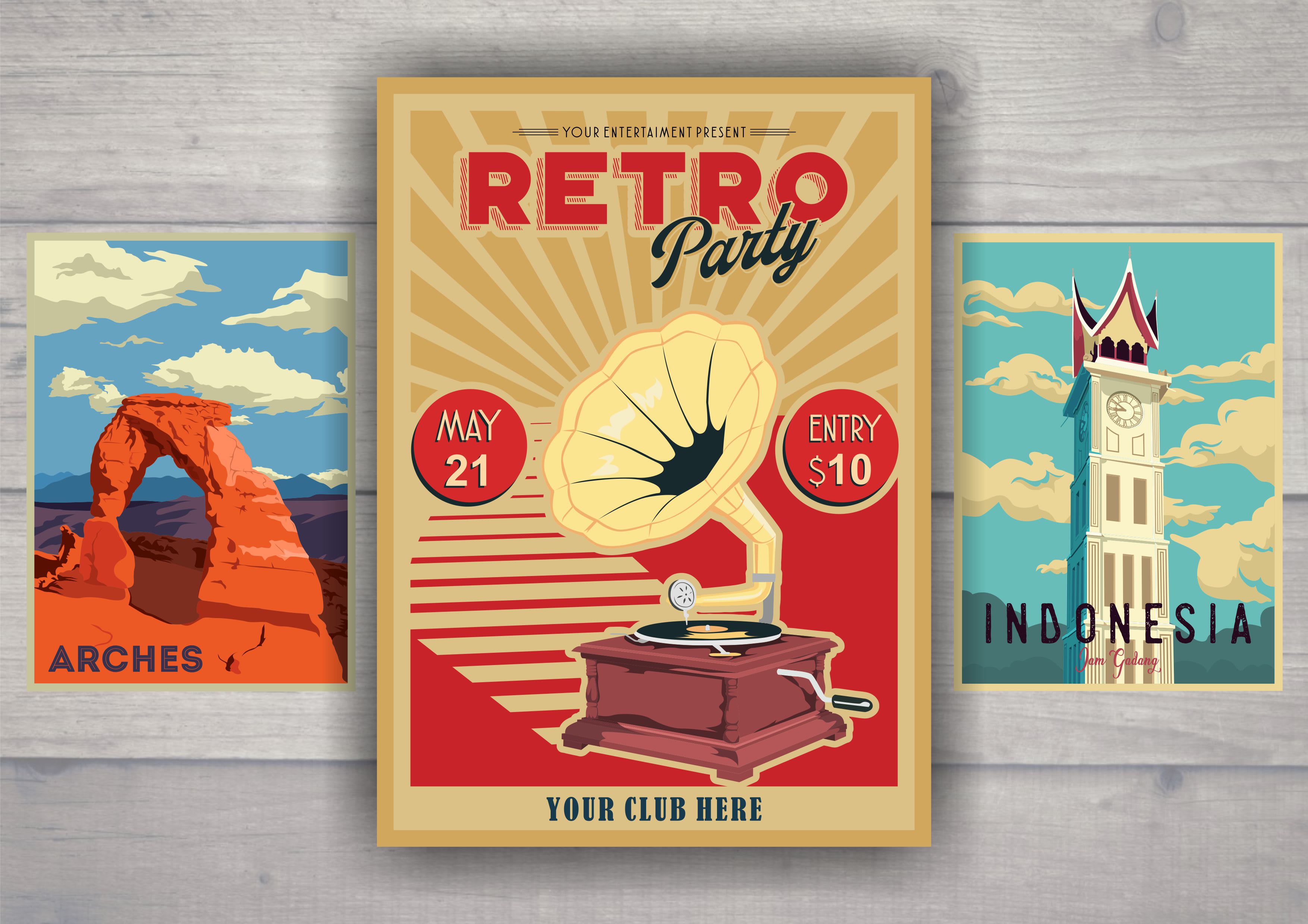 godt konto fiktiv Make the best retro vintage poster design by Putrapamungkas | Fiverr