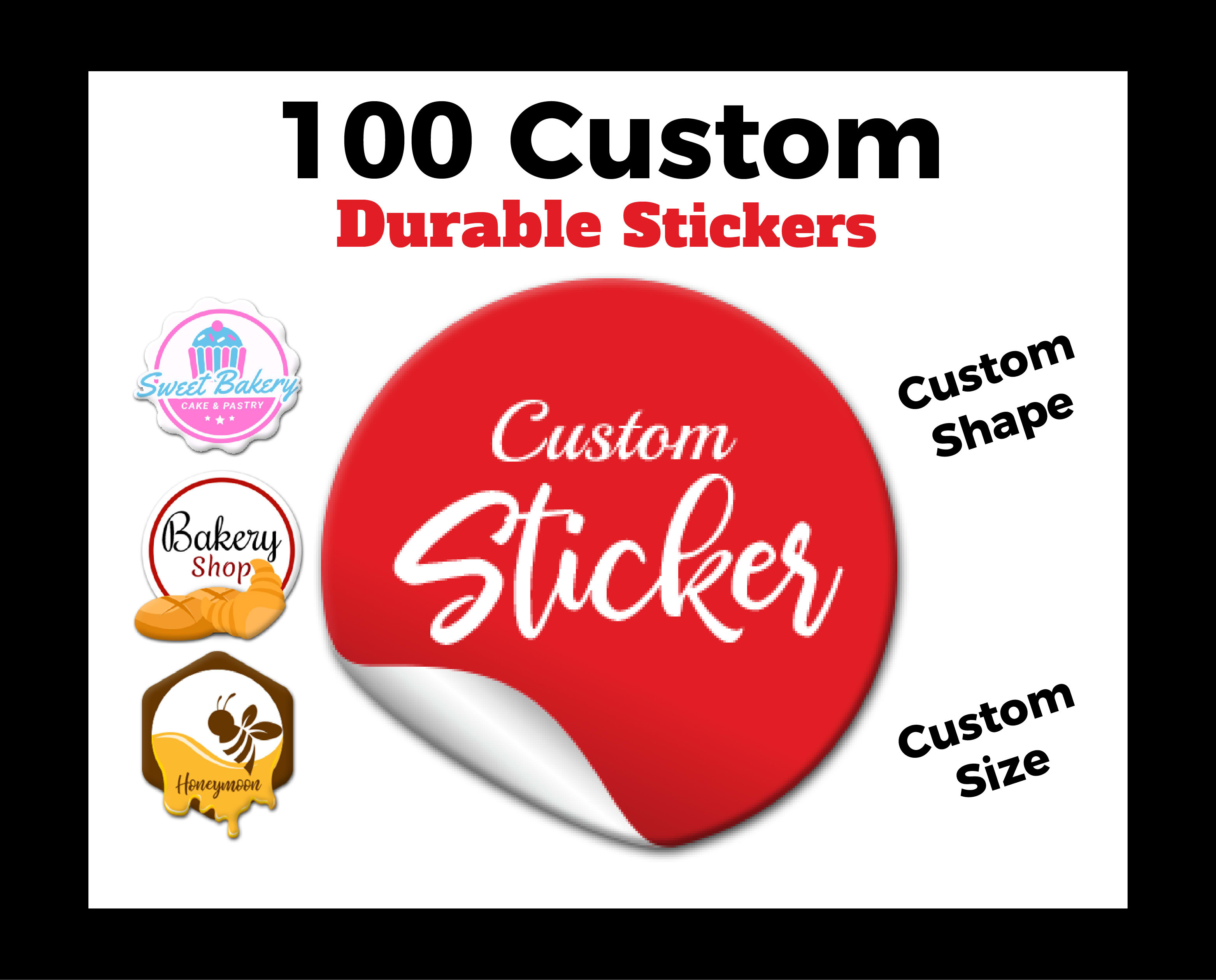 custom shape sticker printing