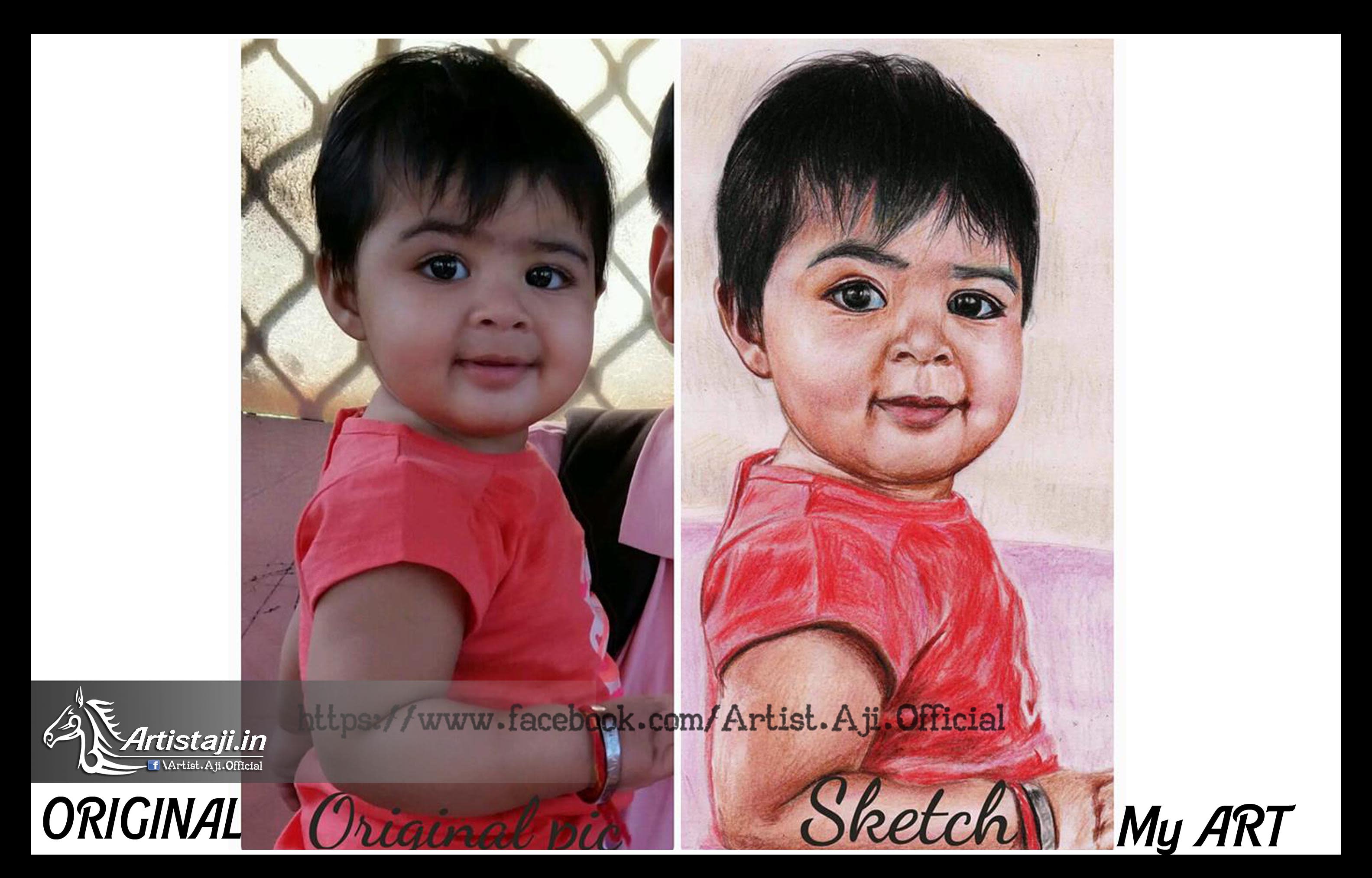 Draw Your Face With Color Pencil Drawings By Artistaji