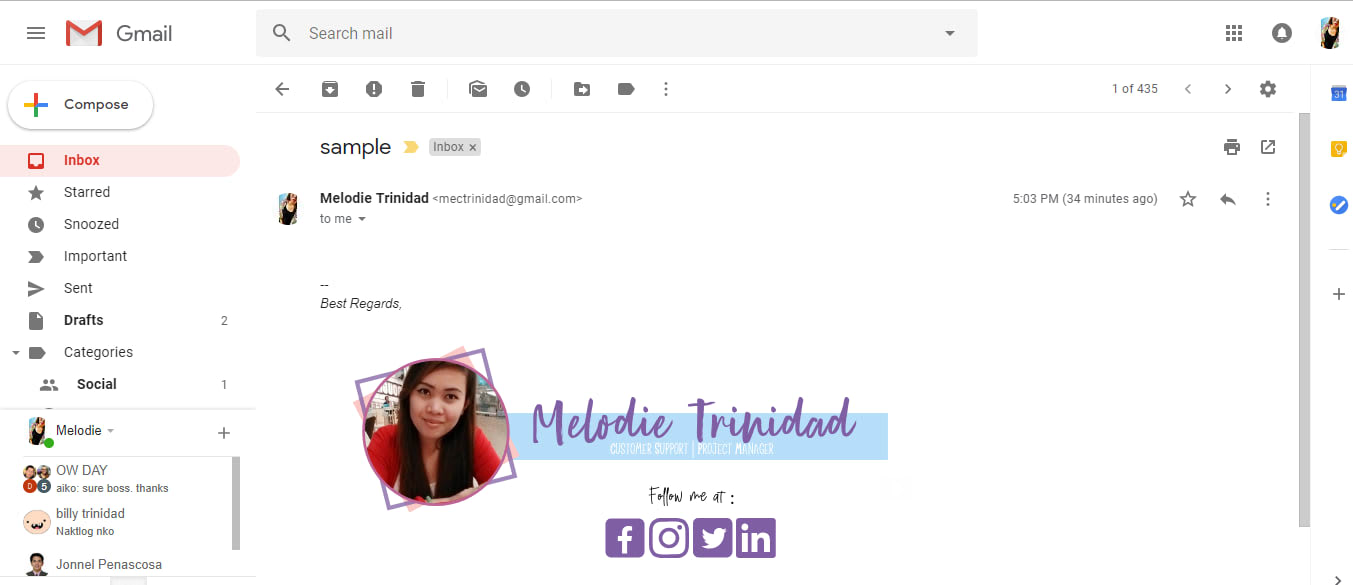 Do Custom Email Signature Using Canva By Mectrinidad