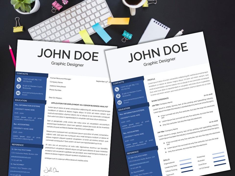 Design A Professional And Modern Cv Resume And Cover Letter By Lesmoutamba Fiverr