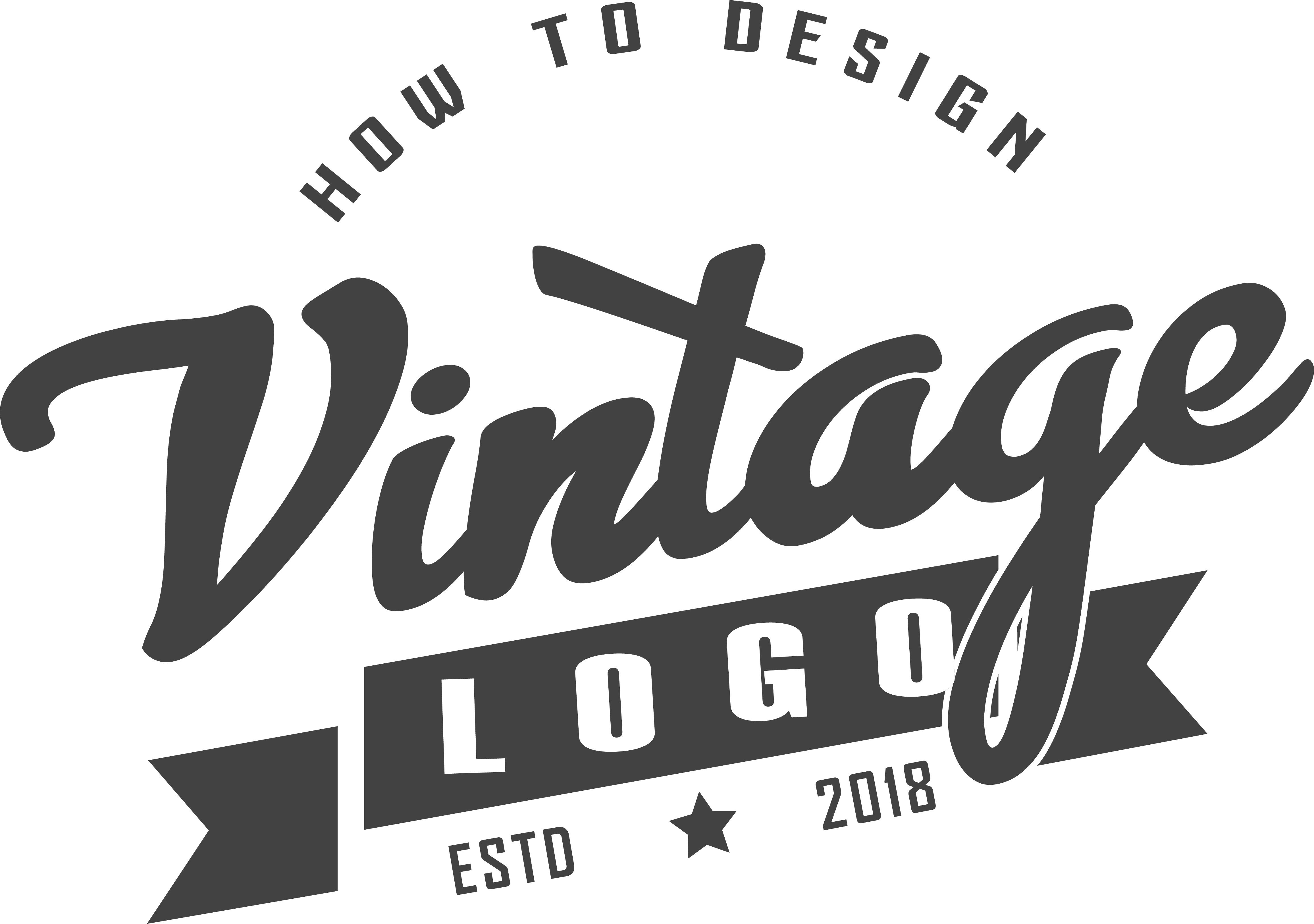 Vintage logo illustrator - gcJuli