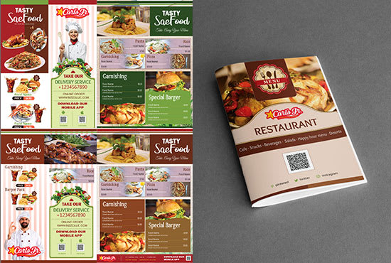 Design Restaurant Flyer And Menu Board Bifold And Trifold Brochure By Asifdginer