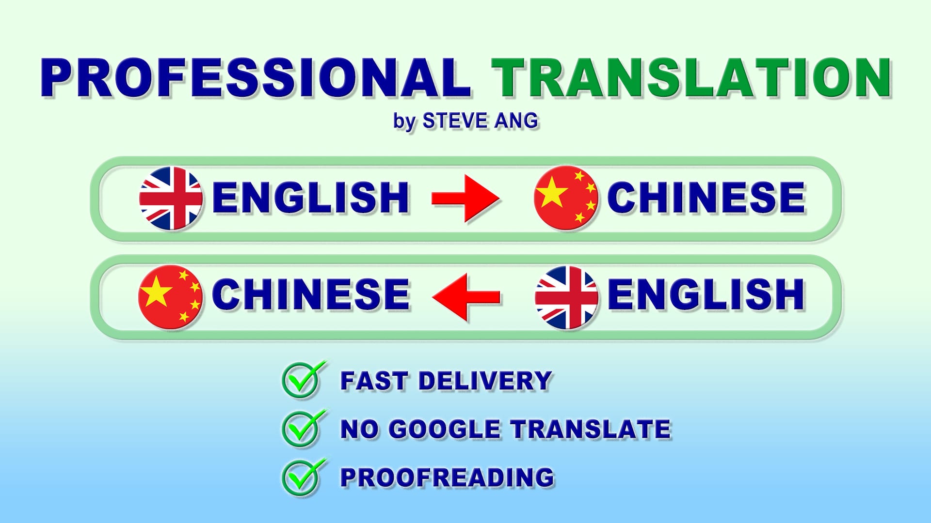Translate english to chinese
