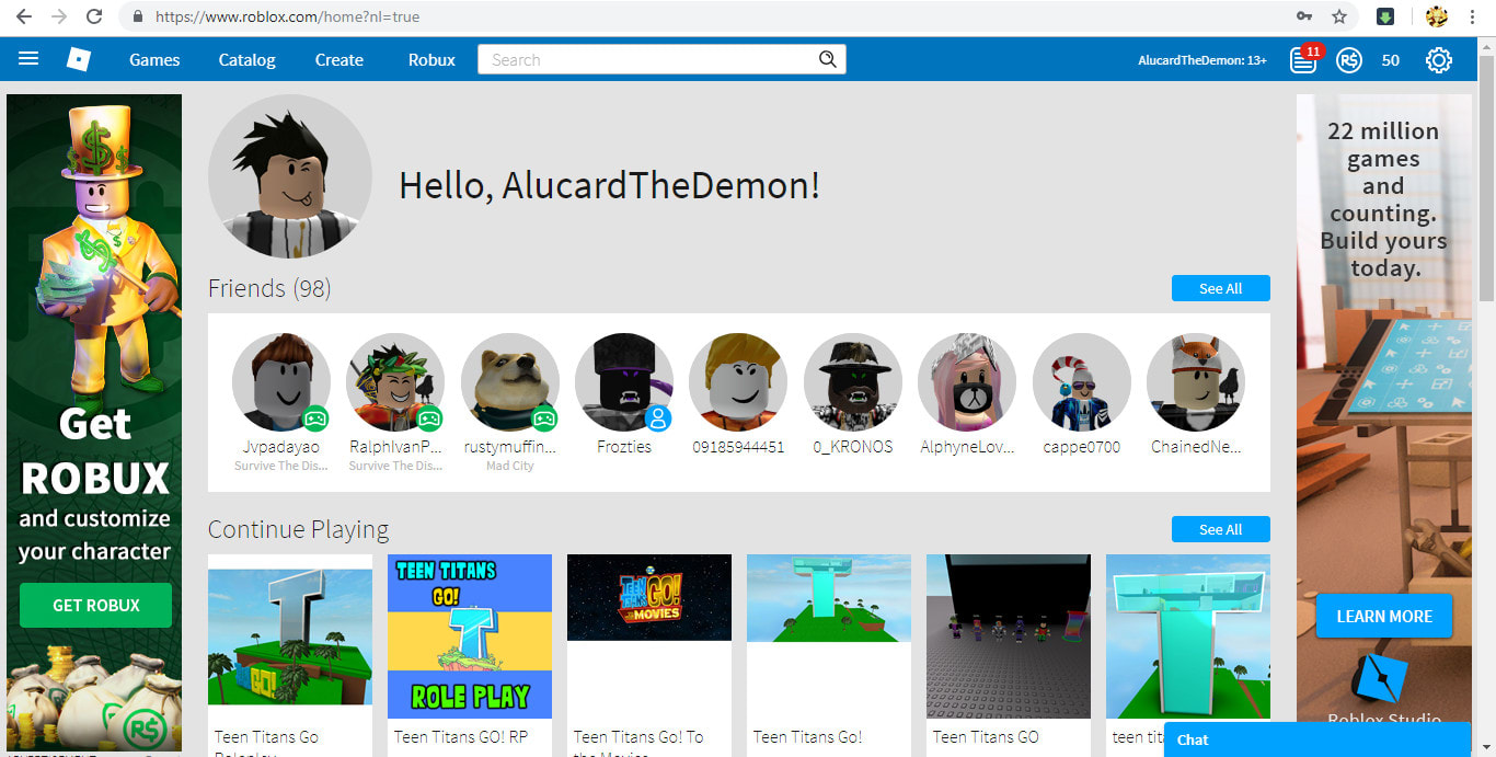 Help Page On Roblox