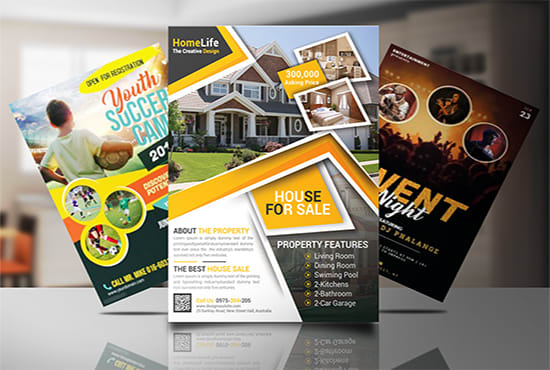 sports, concert, and custom flyers 