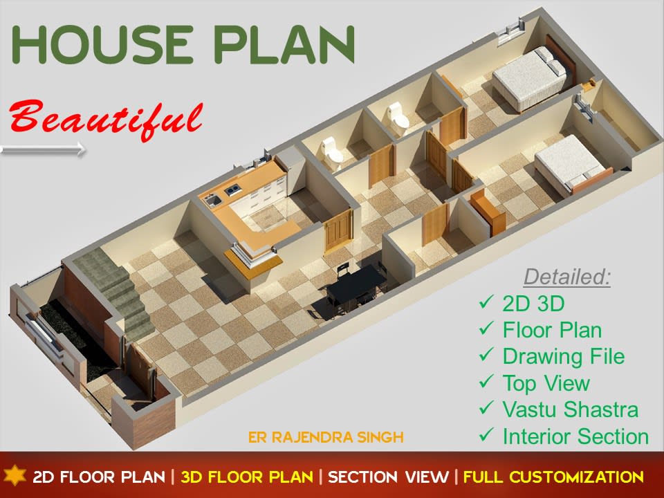 design　plan　Create　2d　beautiful　3d　Errajendrasingh　by　floor　for　house　your　Fiverr