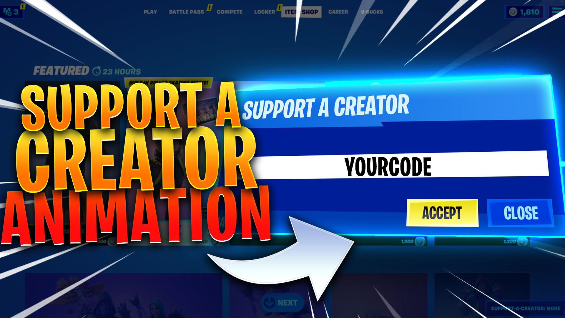 How to get a Support a Creator Code for Fortnite 