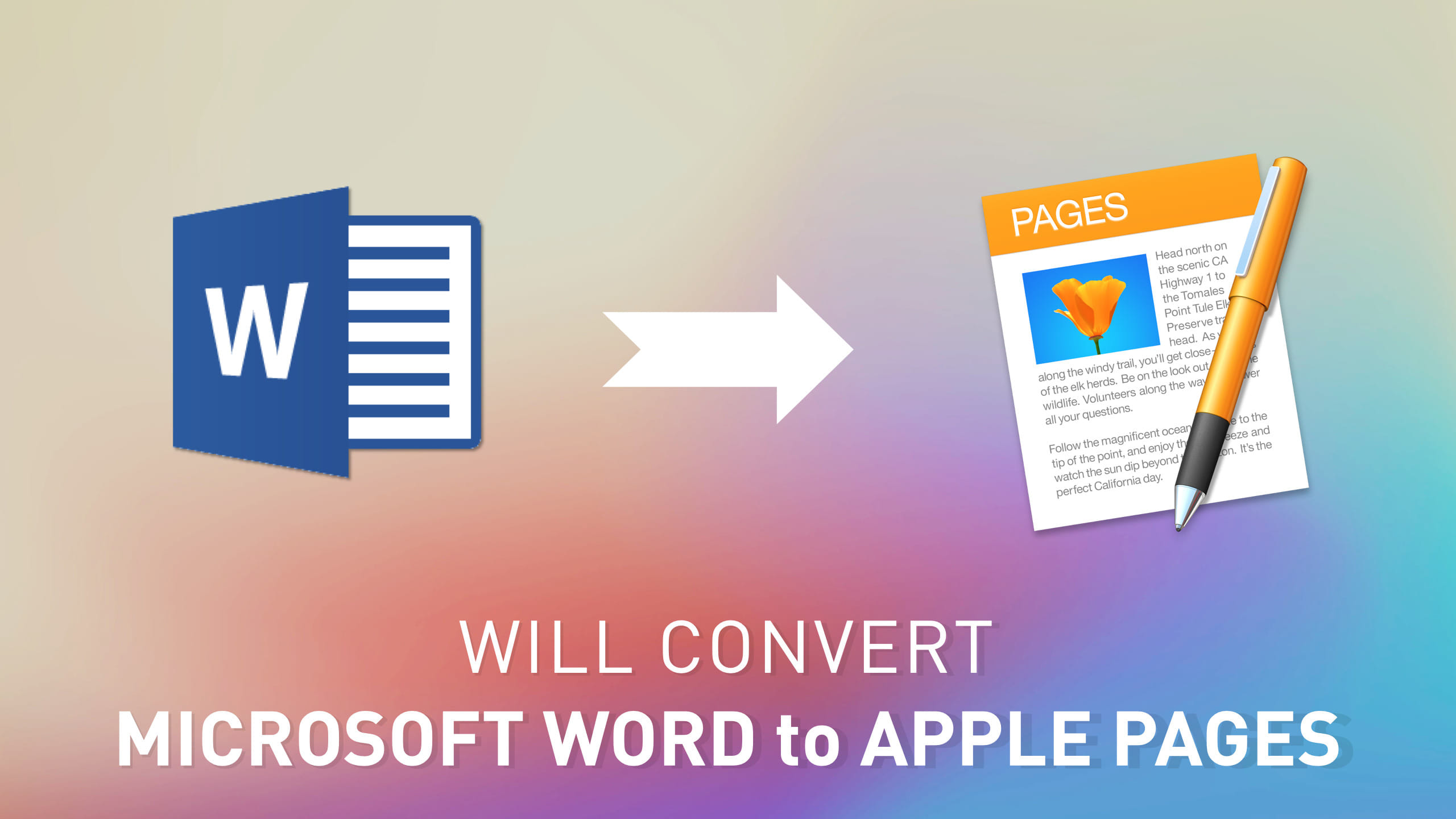 convert word to pages
