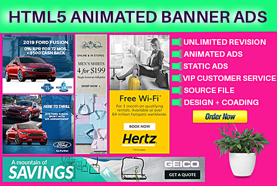 Do Animated Banner Ads Html5 Ads Motion Ads By Rezaulrobi