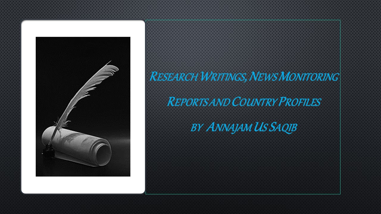 Write research summary,monitoring report and country profile by