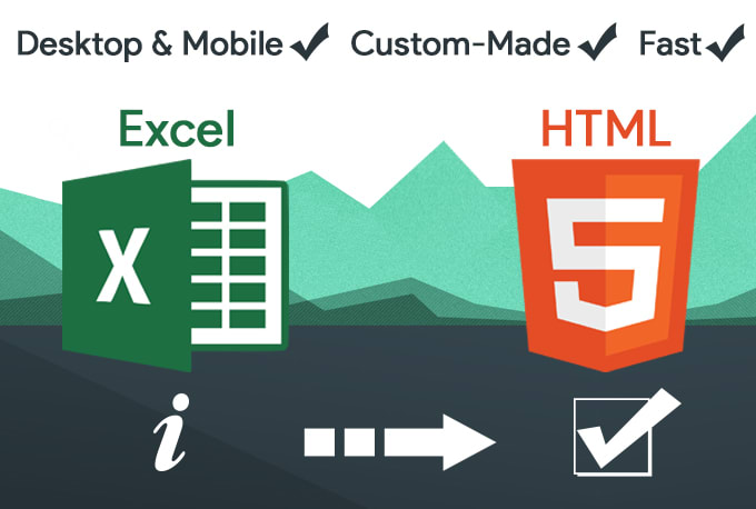 Convert Excel Into Html Web App Responsive By Hugoprinz Fiverr