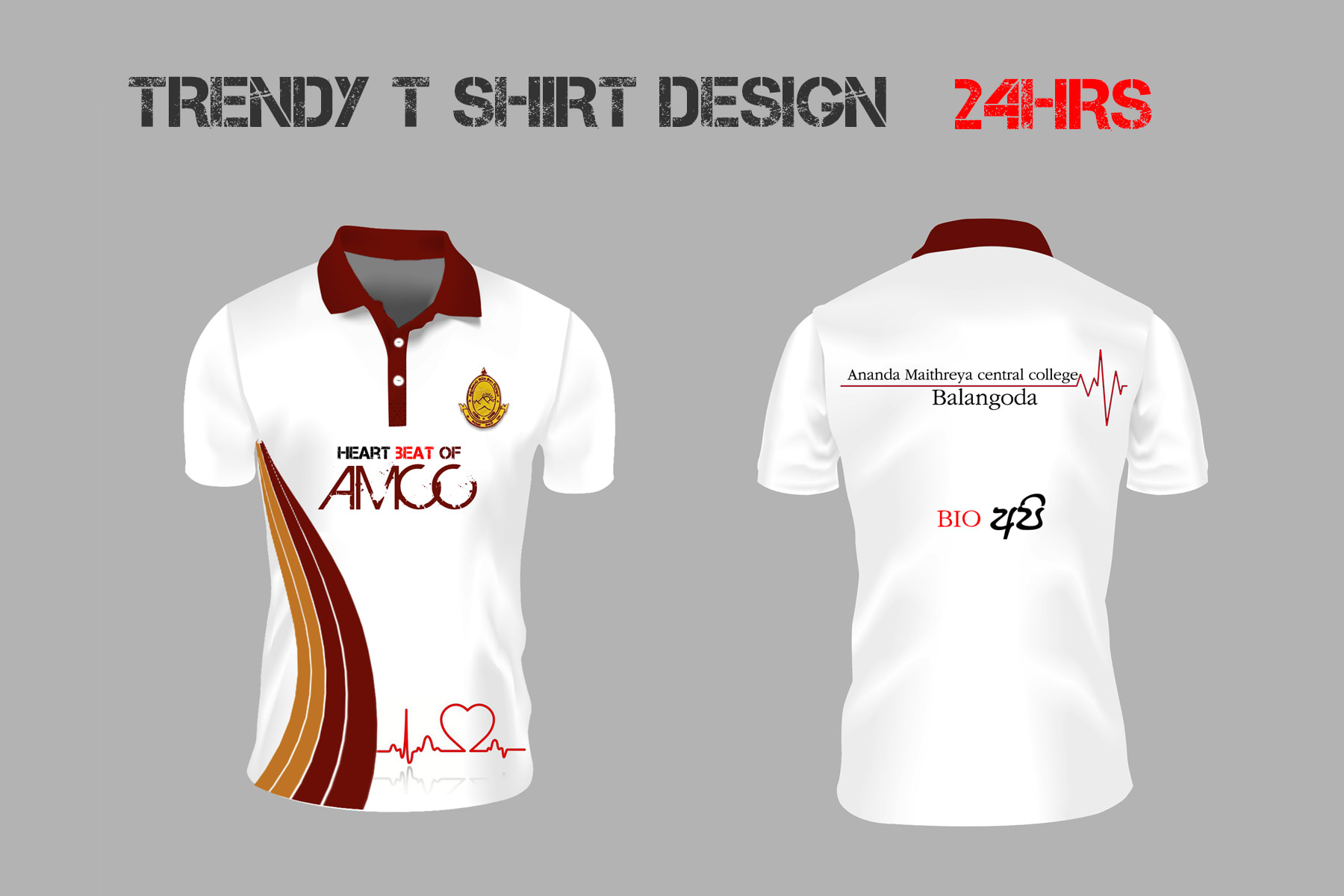 Do Trendy T Shirt Design Within 24hrs By Artlanka