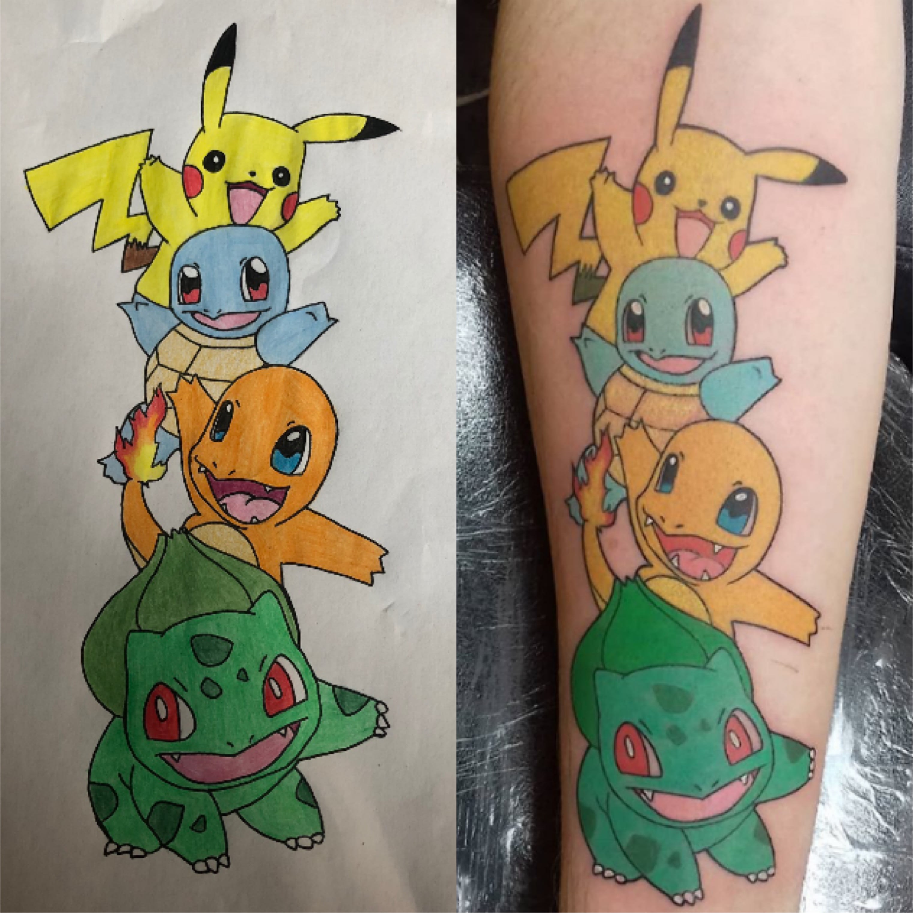 21 Cartoon Tattoo Designs That Keep You a Child  Pokemon tattoo, Cartoon  tattoos, Gaming tattoo