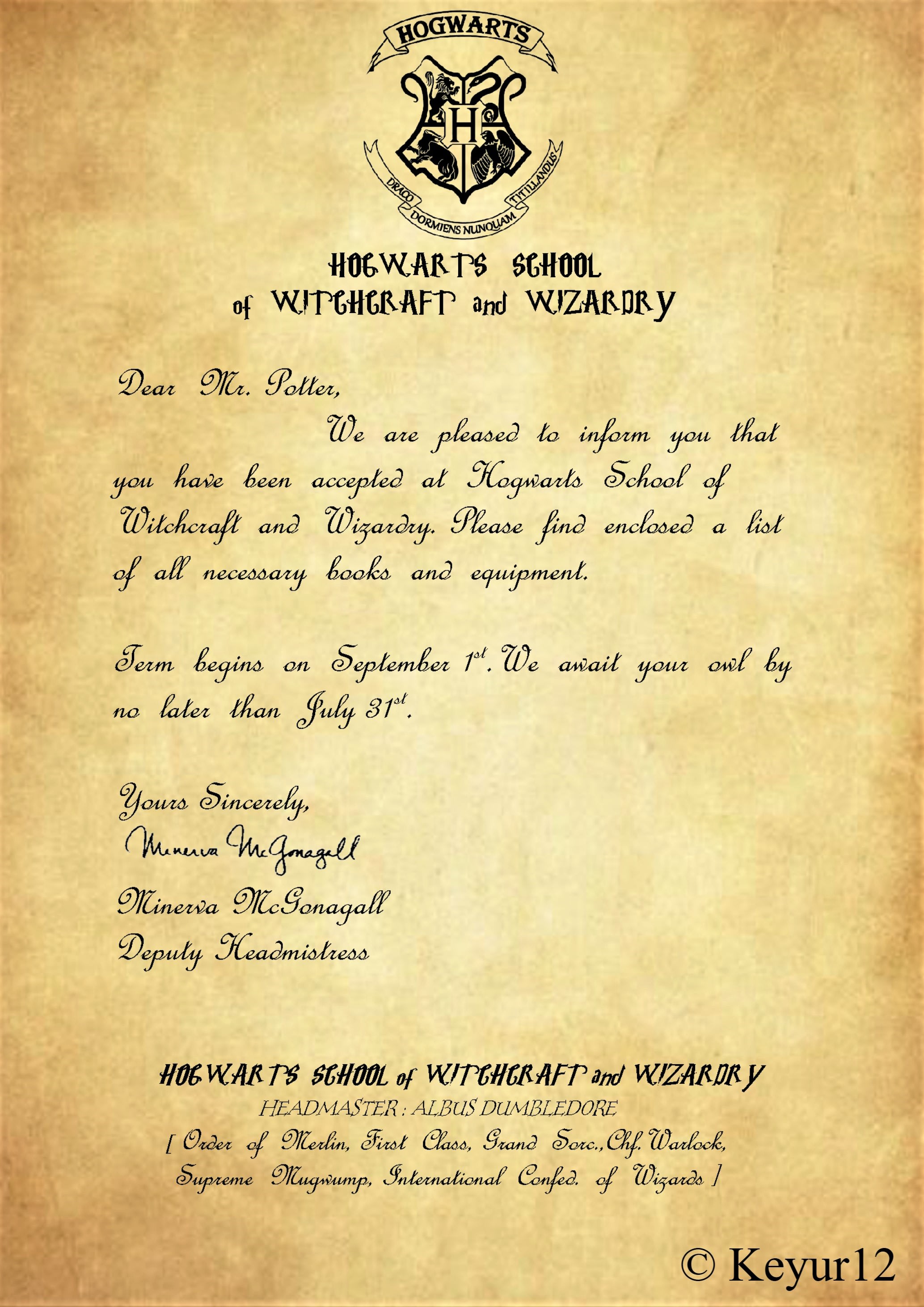 29 Printable Hogwarts Acceptance Letter Templates Printables 29 Printable Hogwarts Acceptance Letter Templates Printables