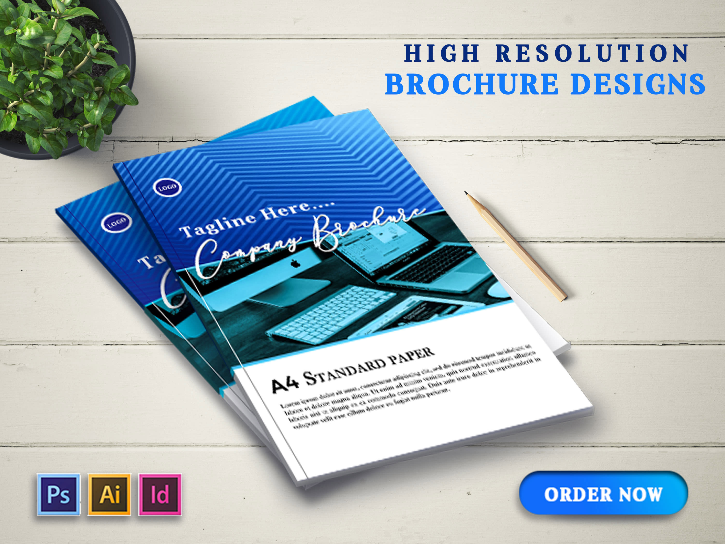 best resolution for photos in brochures