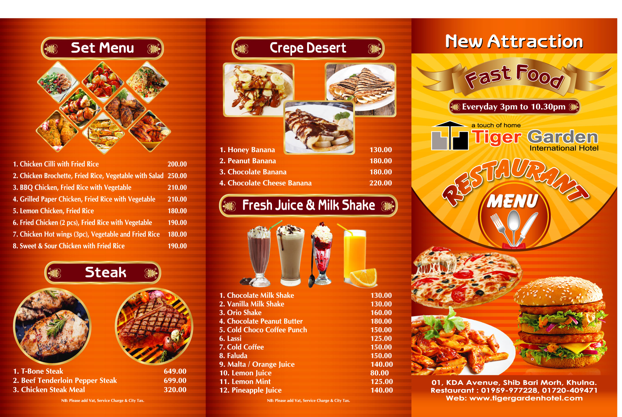 restaurant food menu