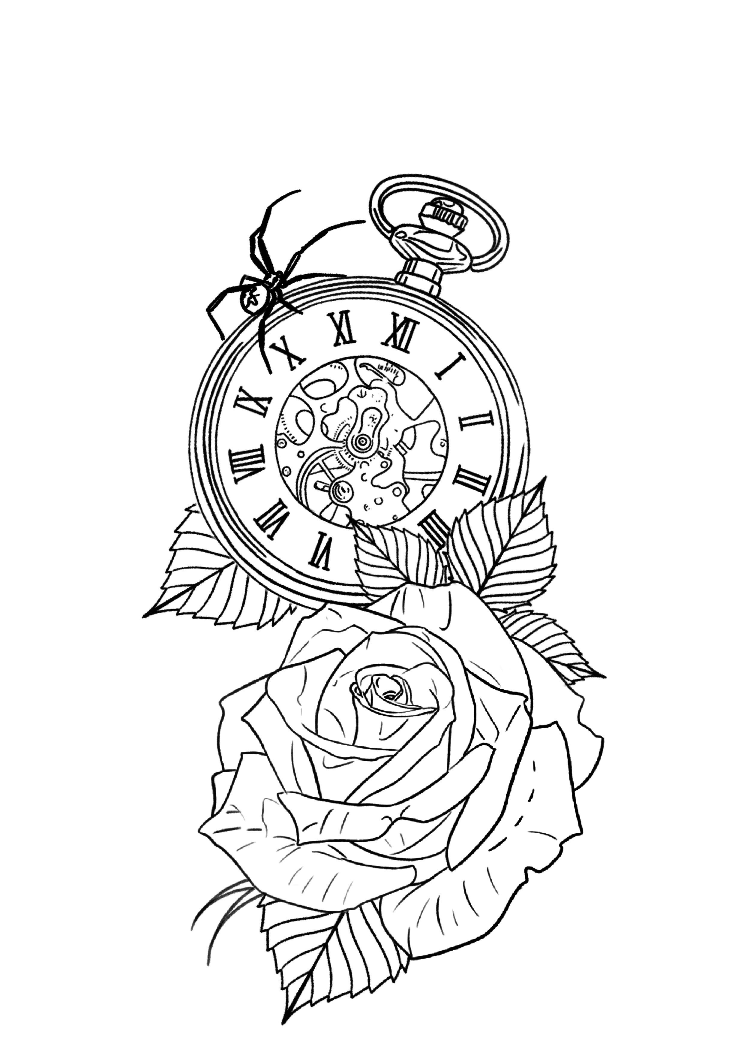 Printable Outline Tattoo Stencil Designs