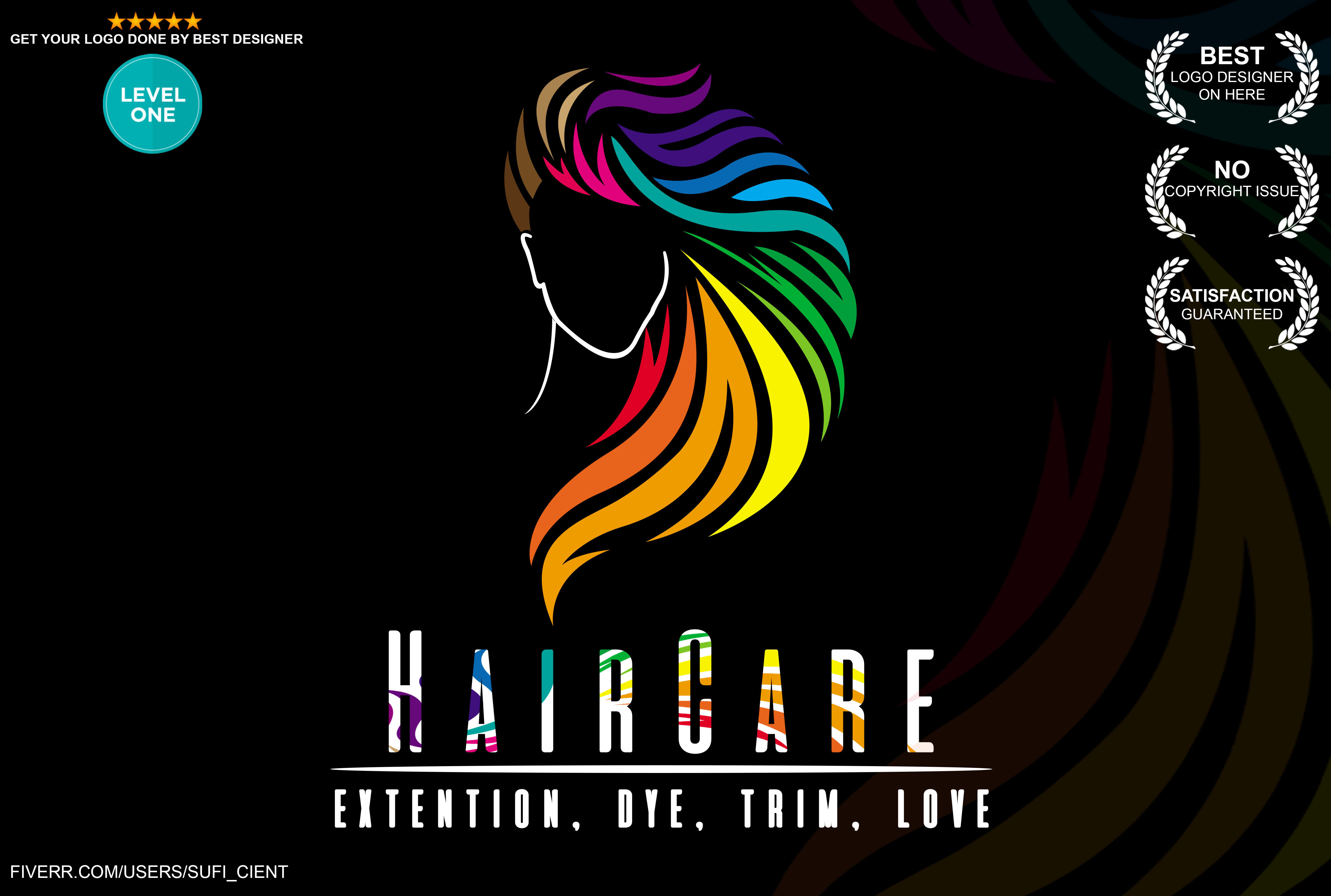 Do a hair extensions,hair salon logo by Sufi_cient | Fiverr