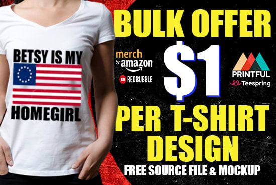 Download Provide Bulk Trending T Shirt Design For Merch Printful Or Teespring By Teespro PSD Mockup Templates