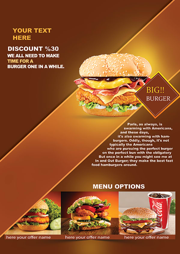 Design Amazing Food Menu Restaurant Menu Flyer Banner By Vishi777