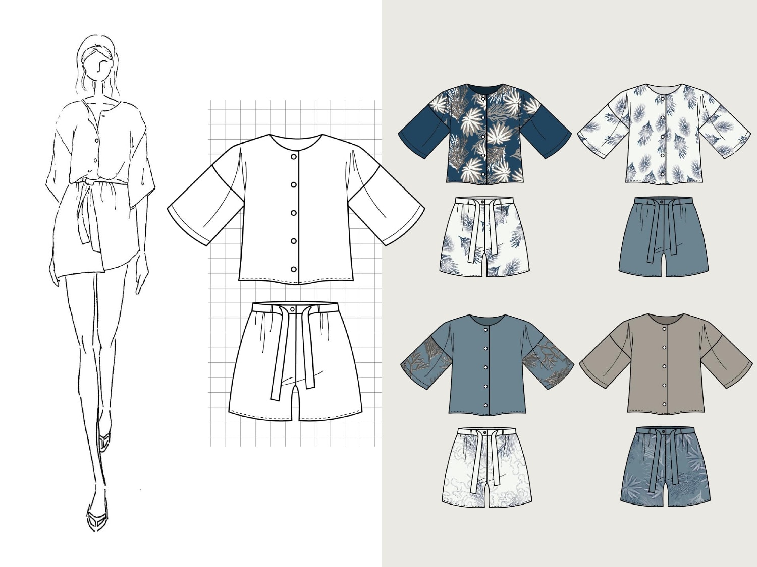 Fashion Flat Sketches For Dresses - PrestigeProDesign.com