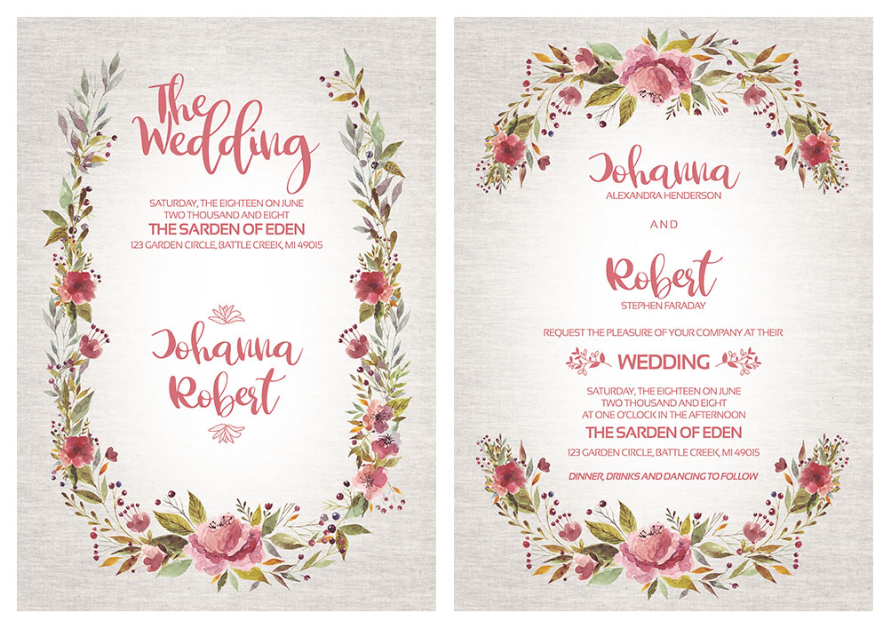 Design beautiful wedding invitation 