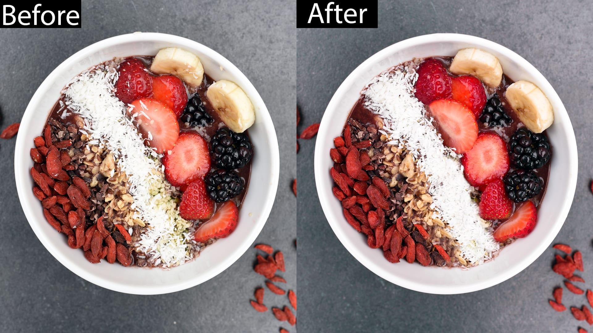 retouch and color correct any food