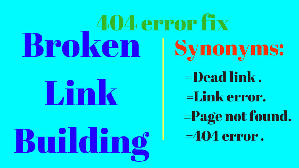 Fix Error Or Broken Link By Alijesob Fiverr