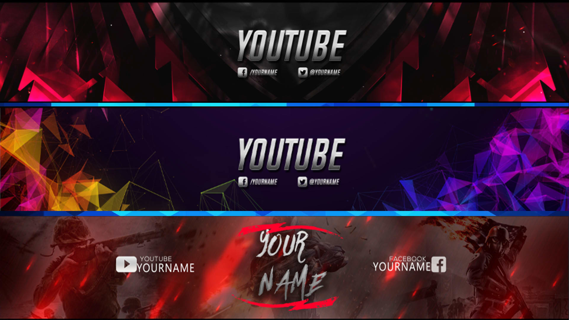 Make A Perfect Youtube Gaming Banner By Farukh67noob Fiverr