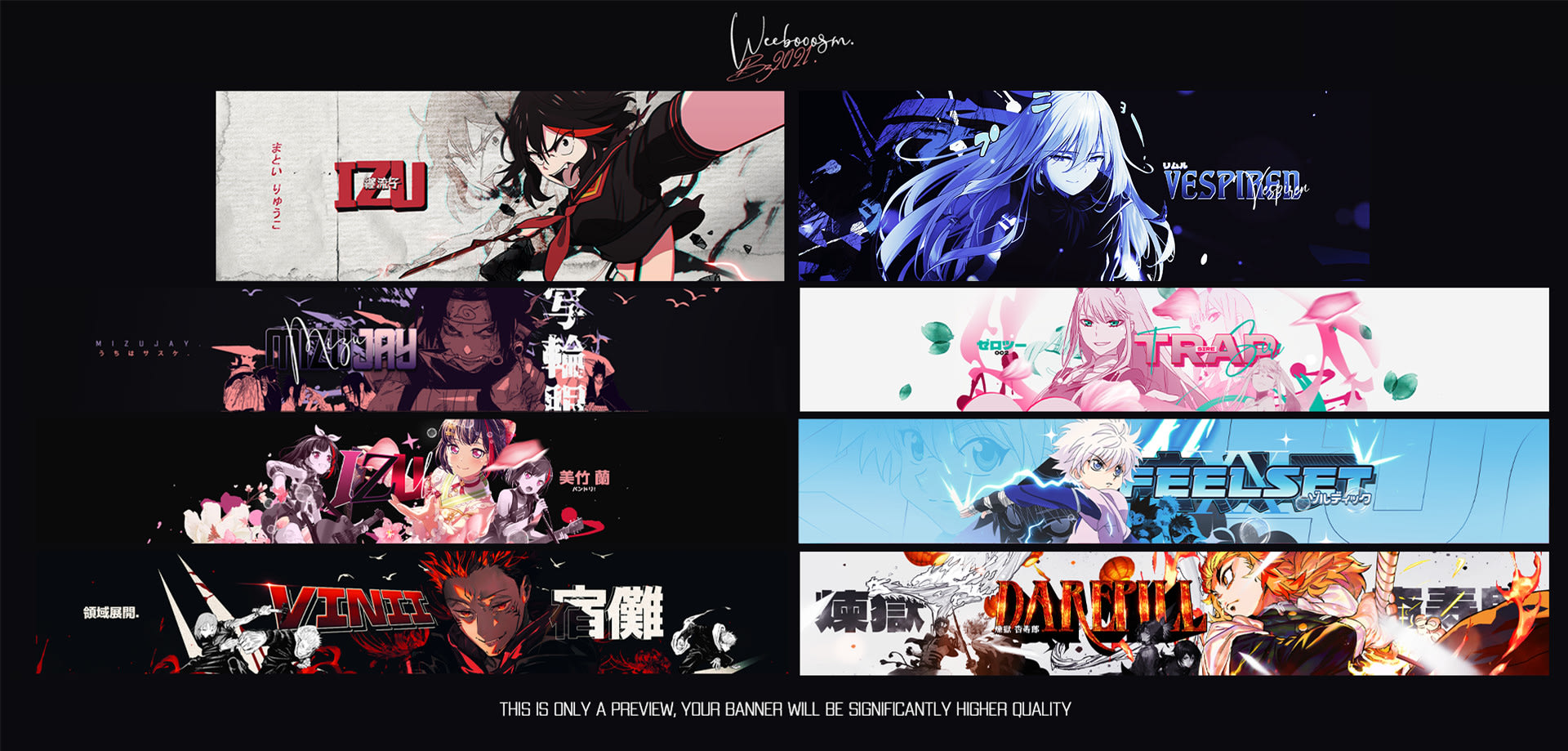 Design a youtube twitch banner anime or gaming style by Weebooosm | Fiverr